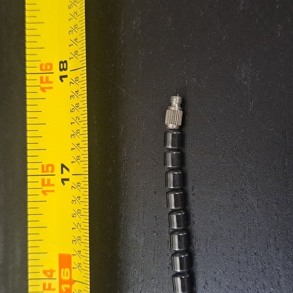 Hematite Heart Pendant Necklace with Yellow Cats Eye Beads - Picture 5 of 10